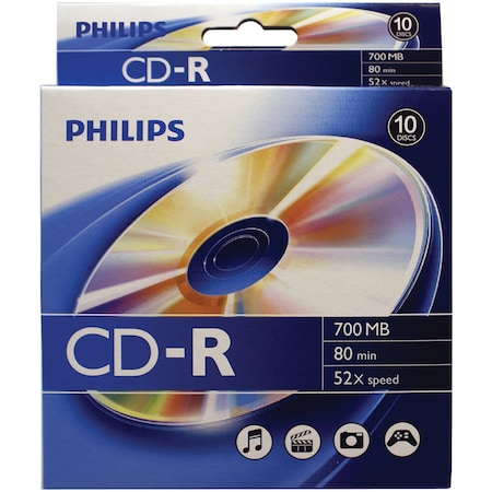 Signify Digital 700MB 80-Minute CD-R 10pcs Peggable Box CR7D5BB10/17